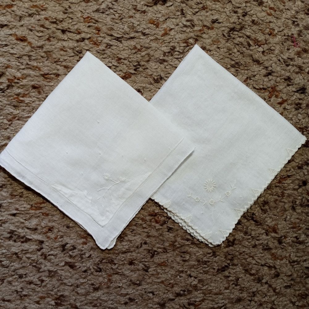 VTG white handkerchiefs